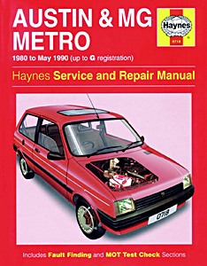 Book: Austin / MG Metro (1980 - May 1990) - Haynes Service and Repair Manual