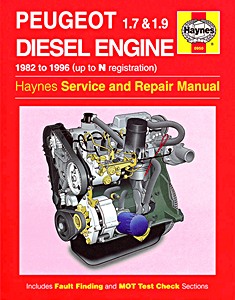 Livre : Peugeot Diesel Engine - 1.7 & 1.9 (1982-1996) - Haynes Service and Repair Manual
