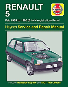 Livre : Renault 5 - Petrol (Feb 1985-1996) - Haynes Owners Workshop Manual