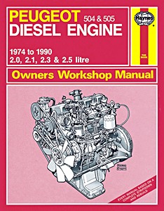 Book: Peugeot 504 & 505 Diesel Engines - 2.0, 2.1, 2.3 & 2.5 litre (1974-1990) - Haynes Service and Repair Manual