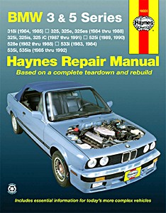 Livre : BMW 3 & 5 Series (E30 / E28 and E34) (1982-1992) (USA) - Haynes Repair Manual
