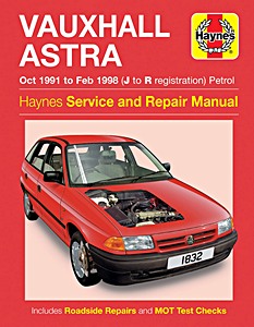 Book: Vauxhall Astra - Petrol (Oct 1991 - Feb 1998)