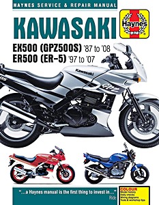 Livre : Kawasaki EX 500 (GPZ500S) & ER 500 (ER-5) (1987-2008) - Haynes Service & Repair Manual