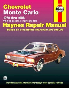 Livre : Chevrolet Monte Carlo - V6 and V8 gasoline models (1970-1988) - Haynes Repair Manual