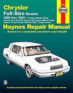 Livre : Chrysler / Dodge Full-Size Models - Front-wheel drive (1988-1993) - Haynes Repair Manual