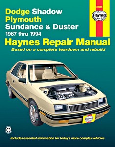 Livre : Dodge Shadow / Plymouth Sundance and Duster (1987-1994) - Haynes Repair Manual