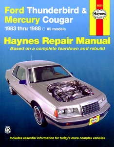 Book: Ford Thunderbird / Mercury Cougar - All models (1983-1988) - Haynes Repair Manual