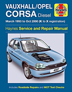 Livre : Vauxhall / Opel Corsa B - Diesel (Mar 1993 - Oct 2000) - Haynes Service and Repair Manual
