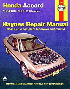 Livre : Honda Accord (1984-1989) - Haynes Repair Manual