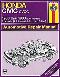 Boek: Honda Civic 1300 & 1500 CVCC (1980-1983) (USA) - Haynes Repair Manual