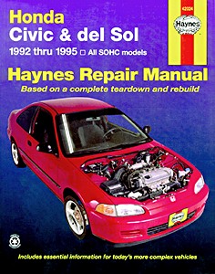 Book: Honda Civic and del Sol - All SOHC models (1992-1995) (USA) - Haynes Repair Manual