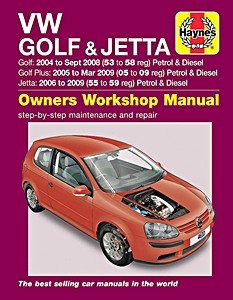 Livre : VW Golf V (2004 - 9/2008), Golf Plus (2005 - 3/2009), Jetta (2006 - 2009) - Petrol & Diesel - Haynes Service and Repair Manual
