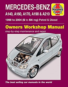 Livre : Mercedes-Benz A140, A160, A170, A190 & A210 (W168) - Petrol & Diesel (1998-2004) - Haynes Service and Repair Manual