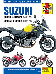 Livre : Suzuki DL 650 V-Strom (2004-2019) / SFV 650 Gladius (2009-2016) - Haynes Service & Repair Manual