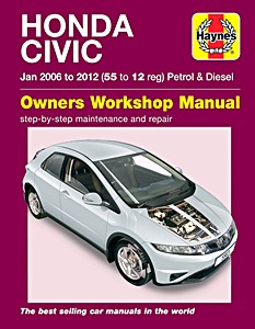 Livre : Honda Civic - Petrol & Diesel (Jan 2006 - 2012) - Haynes Service and Repair Manual