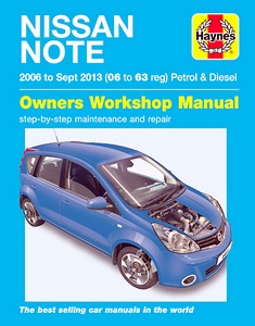 Livre : Nissan Note - Petrol & Diesel (2006 - Sept 2013) - Haynes Service and Repair Manual