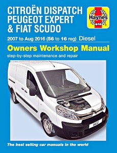 Livre : Citroën Jumpy (Dispatch) / Peugeot Expert / Fiat Scudo / Toyota Proace - Diesel (2007 - Aug 2016) - Haynes Service and Repair Manual