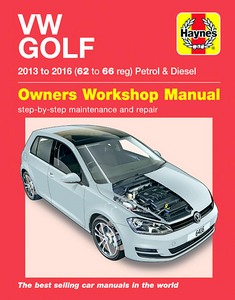 Livre : VW Golf - Petrol & Diesel (2013-2016) - Haynes Service and Repair Manual
