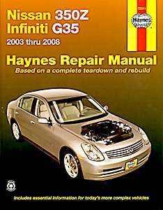 Livre: Nissan 350 Z / Infiniti G35 (2003-2008) (USA) - Haynes Repair Manual
