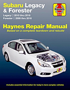 Boek: Subaru Legacy (2010-2016) & Forester (2009-2016) (USA) - Haynes Repair Manual