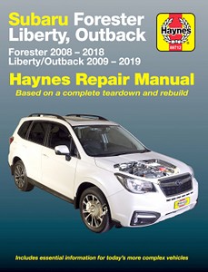 Livre : Subaru Forester (2008-2018), Liberty (2009-2019), Outback (2009-2019) - 4 Cylinder Petrol - Haynes Repair Manual