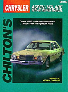 Livre : Dodge Aspen / Plymouth Volare (1976-1980) - Chilton Repair Manual
