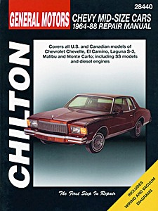 Boek: Chevrolet Mid-size Cars - Chevelle, Malibu, Laguna S-3, Monte Carlo and El Camino (1964-1988) - Chilton Repair Manual