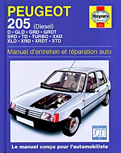 Livre : Peugeot 205 - Diesel (1983-1999) - Manuel d'entretien et réparation Haynes