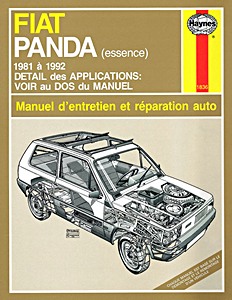 Livre : Fiat Panda - essence (1981-1992) - Manuel d'entretien et réparation Haynes