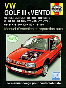Livre : Volkswagen Golf III & Vento - essence et Diesel (1992-1999) - Manuel d'entretien et réparation Haynes