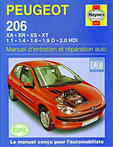 Livre : Peugeot 206 - essence et Diesel (1998-2001) - Manuel d'entretien et réparation Haynes