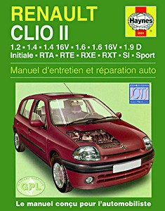 Livre : Renault Clio II - essence et Diesel (3/1998-5/2001) - Manuel d'entretien et réparation Haynes