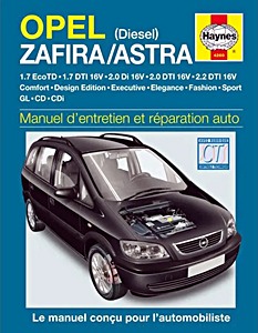 Livre : Opel Astra G Diesel (4/1998-4/2004) & Zafira Diesel (4/1999-4/2004) - Manuel d'entretien et réparation Haynes