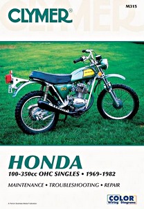 Livre : Honda CB100-125, CL 100, CT 125, SL 100-125, TL 125-250, XL 100-350 - 100-350 cc OHC Singles (1969-1982) - Clymer Motorcycle Service and Repair Manual