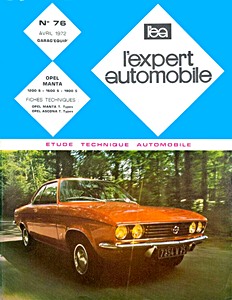 Livre : Opel Manta A - 1200 S, 1600 S et 1900 S (depuis 1970) - L'Expert Automobile