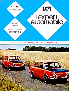 Livre : [91] Simca 1000 Rallye 1 et Rallye 2 (1972->)