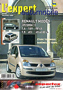 Livre : Renault Modus - essence 1.4 16V (98 ch) / Diesel 1.5 dCi (65 et 80 ch) (depuis 09/2004) - L'Expert Automobile