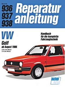 Livre : VW Golf II - 1.05 und 1.3 Liter (ab 8/1986) - Bucheli Reparaturanleitung