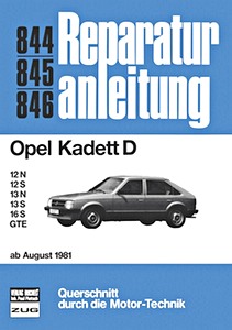 Livre : Opel Kadett D - 12, 13, 16, GTE (ab 8/1981) - Bucheli Reparaturanleitung