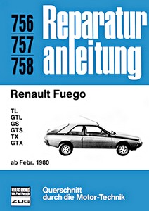 Livre : Renault Fuego - TL, GTL, GS, GTS, TX, GTX - Bucheli Reparaturanleitung
