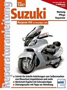 Livre : Suzuki Burgman 650 (ab Modelljahr 2002) - Bucheli Reparaturanleitung