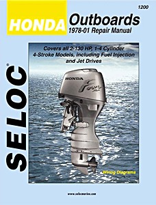 Couverture revue technique Honda 4-Stroke Outboards (1978-2001) - Repair Manual - All 2-130 HP Models