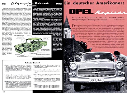 Pages du livre Hobby Archiv: Opel - Reprint aus dem legendaren Magazin (1)