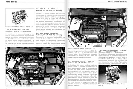Pages du livre [JH 217] Ford Focus/Focus Turnier (10/1998-2004) (1)