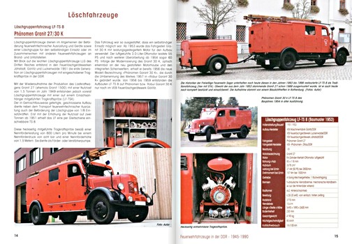 Bladzijden uit het boek Feuerwehrfahrzeuge der DDR (1)