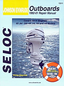 Książka: Johnson / Evinrude Outboards (1992-2001) - Repair Manual - All 65-300 HP, V4-V6-V8 Models