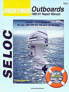 Book: Johnson / Evinrude Outboards (1992-2001) - Repair Manual - All 65-300 HP, V4-V6-V8 Models 