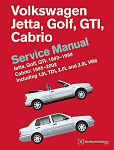 ZVG99VW Couverture revue technique Volkswagen Golf, GTI, Cabrio, Jetta (A3) - gasoline and diesel (1993-2002) (USA) - Bentley Service Manual