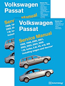 Portada manual Volkswagen Passat (B5) - 1.8L turbo, 2.8L V6, 4.0L W8, including Wagon and 4Motion (1998-2005) (USA) - Bentley Service Manual
