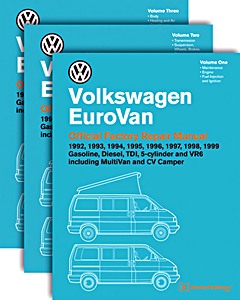 Couverture revue technique Volkswagen T4 EuroVan (1992-1999) - Gasoline, Diesel, TDI, 5-cylinder and VR6 (USA) - Official Factory Repair Manual